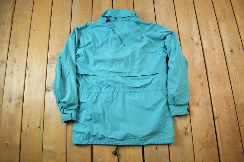 Vintage 1990s Eddie Bauer Windbreaker Retractable Hood Light Jacket - Medium