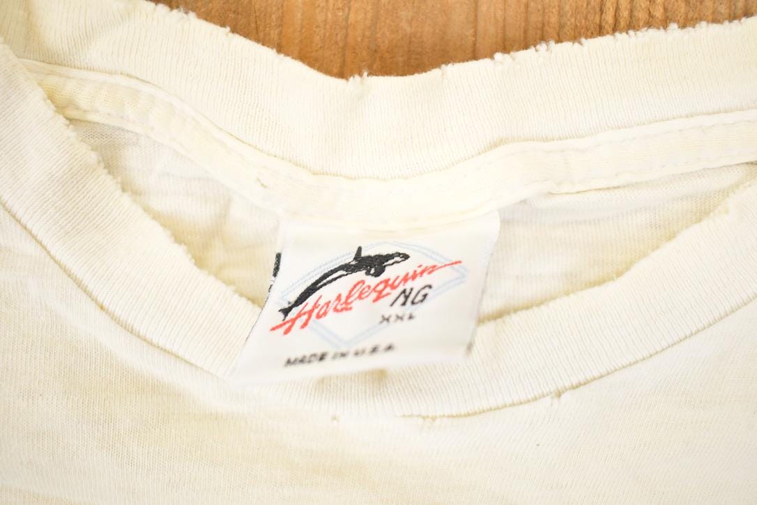 Vintage 1989 Harlequin Forest Animals FAB Outdoorsman Souvenir Travel T-Shirt Men's XL