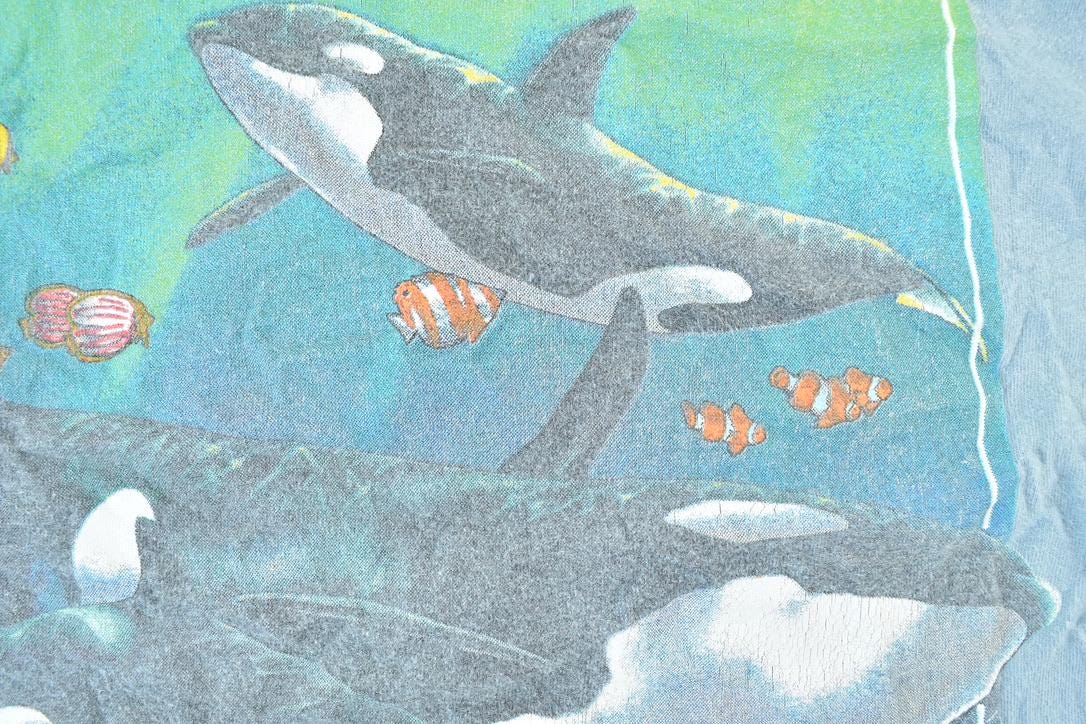Vintage 1990s Orca Whale Graphic T-Shirt