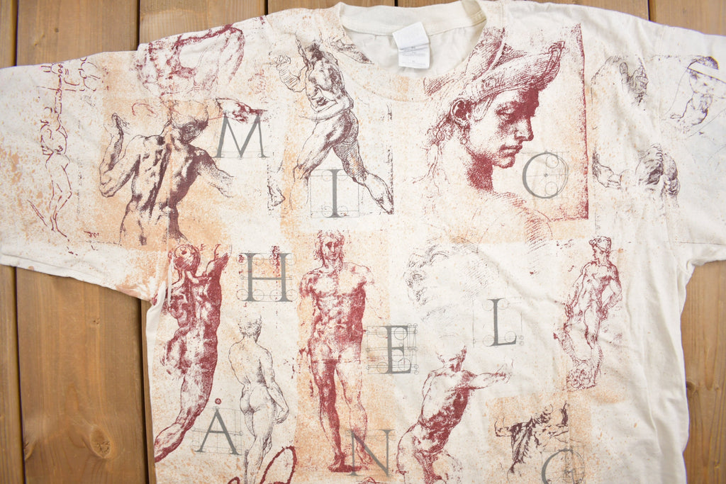 Vintage 1990s Michelangelo Art Graphic T Shirt
