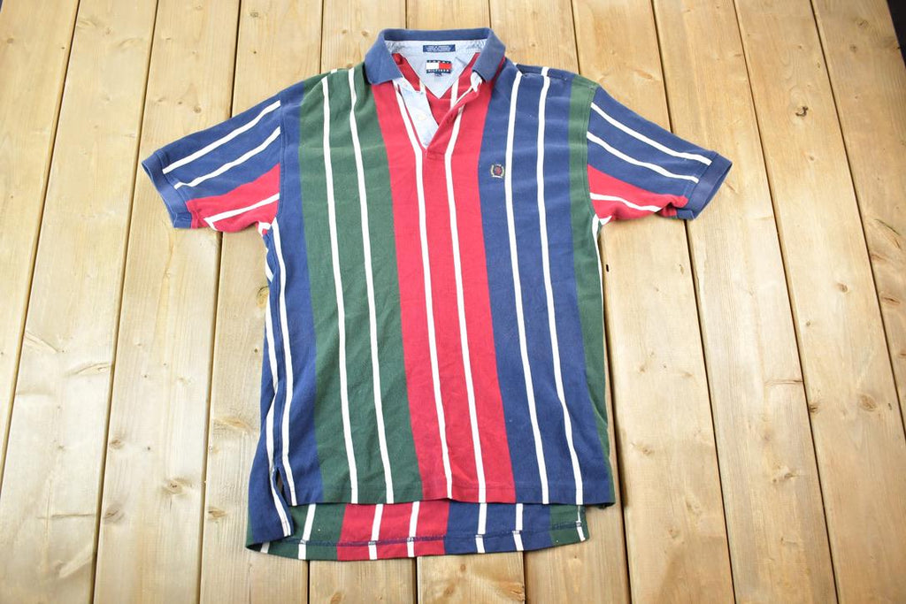 Vintage 1990s Tommy Hilfiger Quarter Button Up Polo Style Shirt