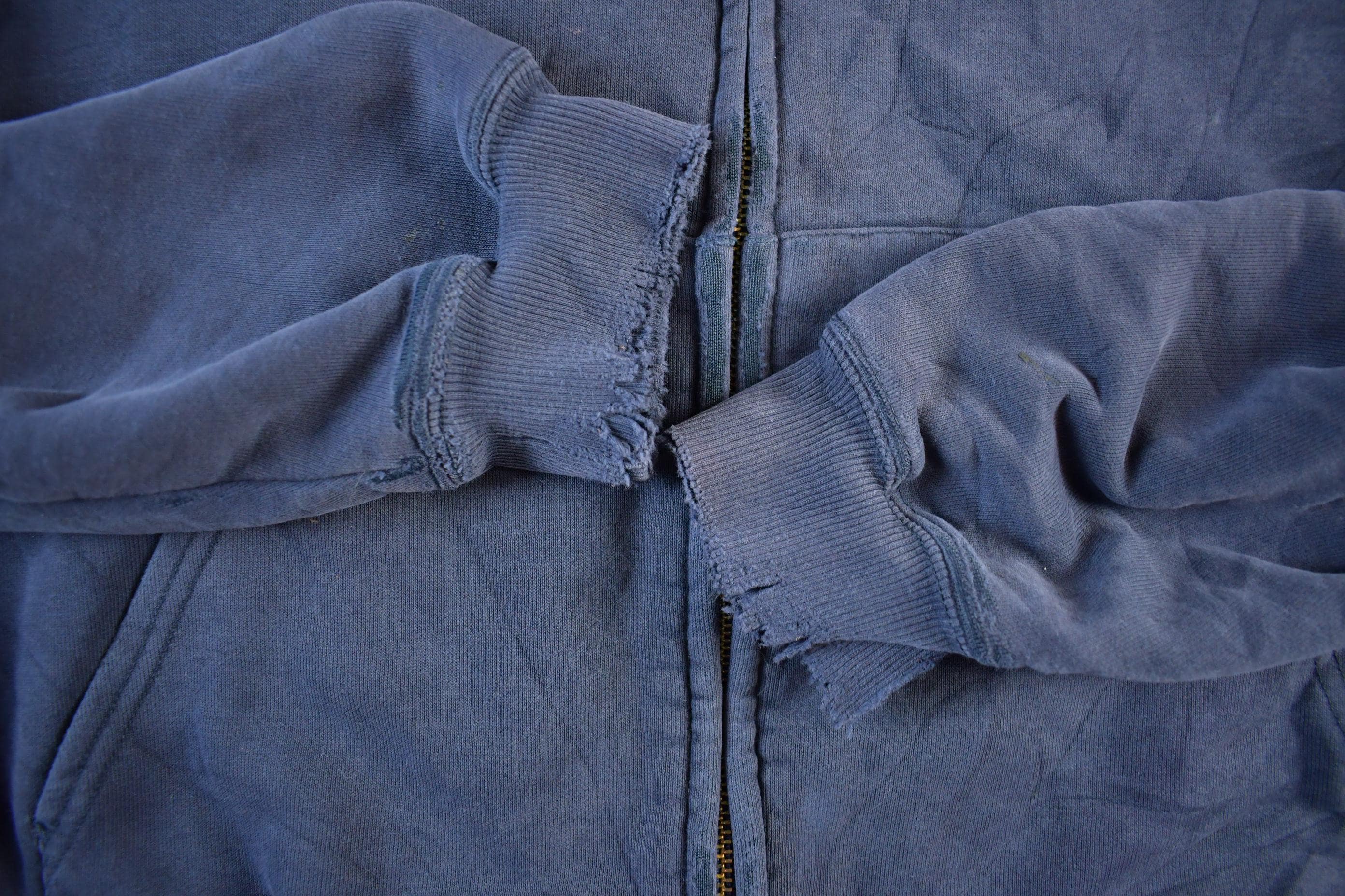 Vintage 1990s Carhartt Sun Faded Distressed Zip Up Hoodie Men's Large