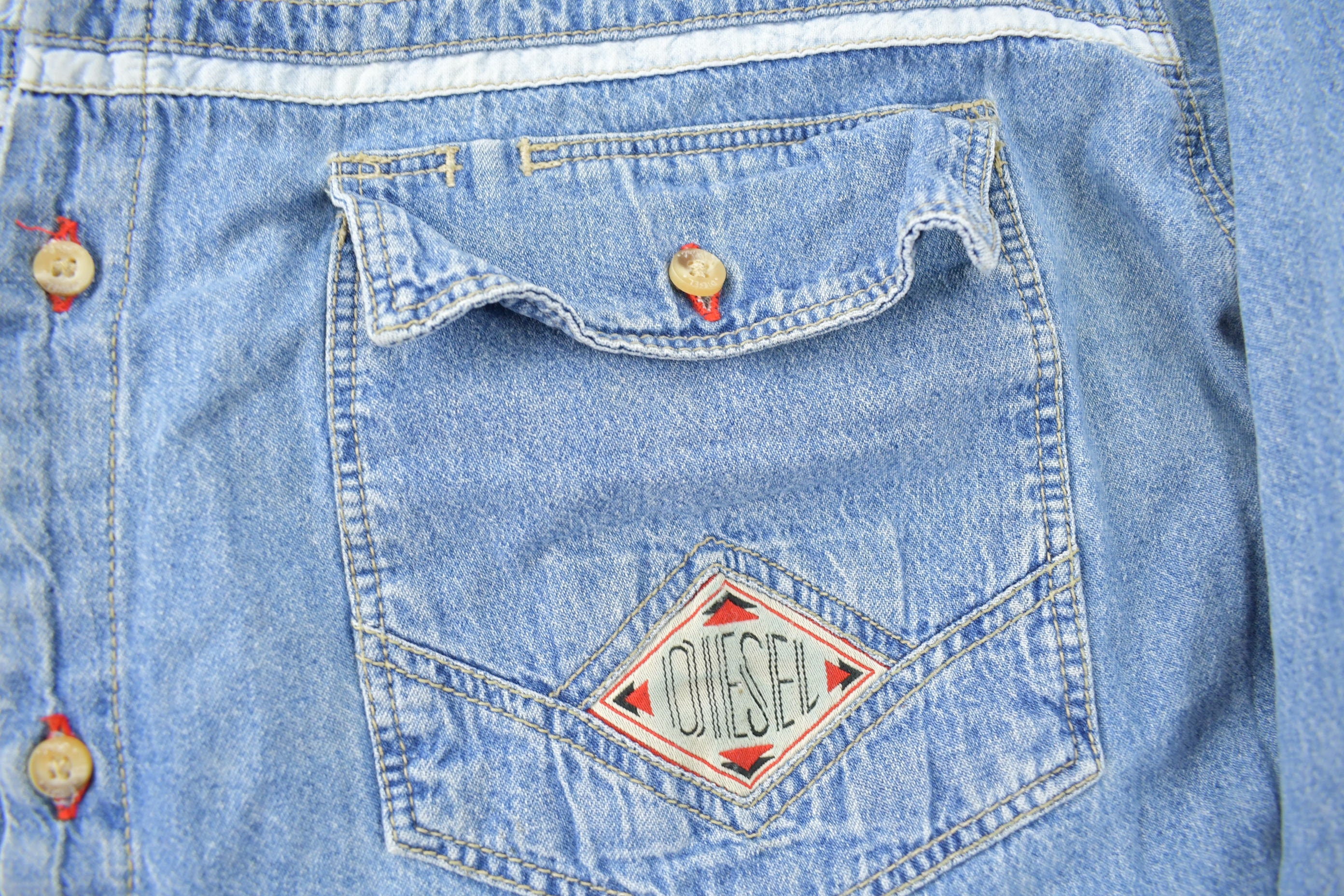 Vintage 1990s Diesel Denim Button Up Shirt