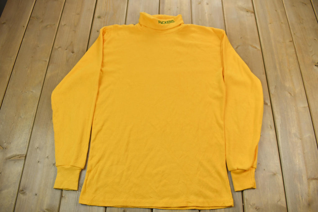 Vintage 1990s Green Bay Packers NFL Embroidered Turtleneck
