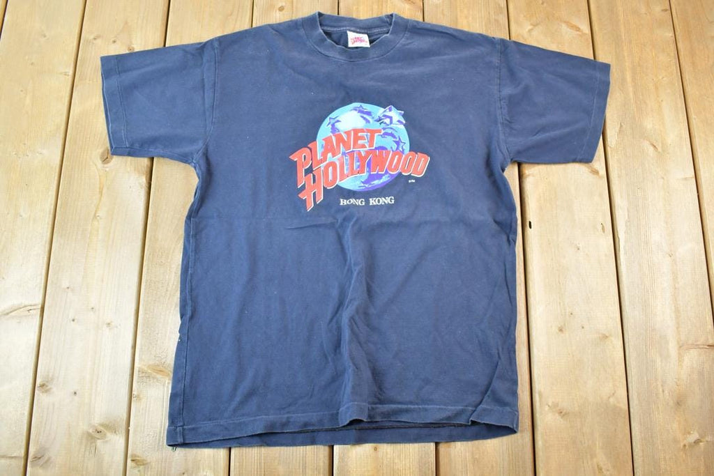 Vintage 1990s Hong Kong Planet Hollywood Single Stitch Graphic Print Souvenir T-Shirt