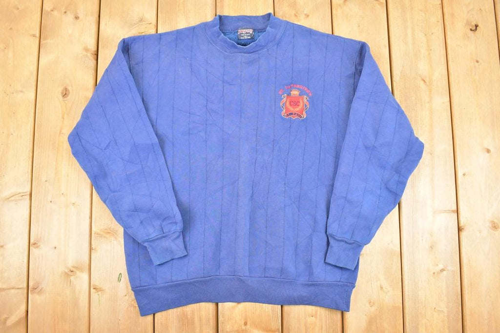Vintage 1990s St Pauls St Catherines Embroidered Crewneck Sweatshirt Men's L