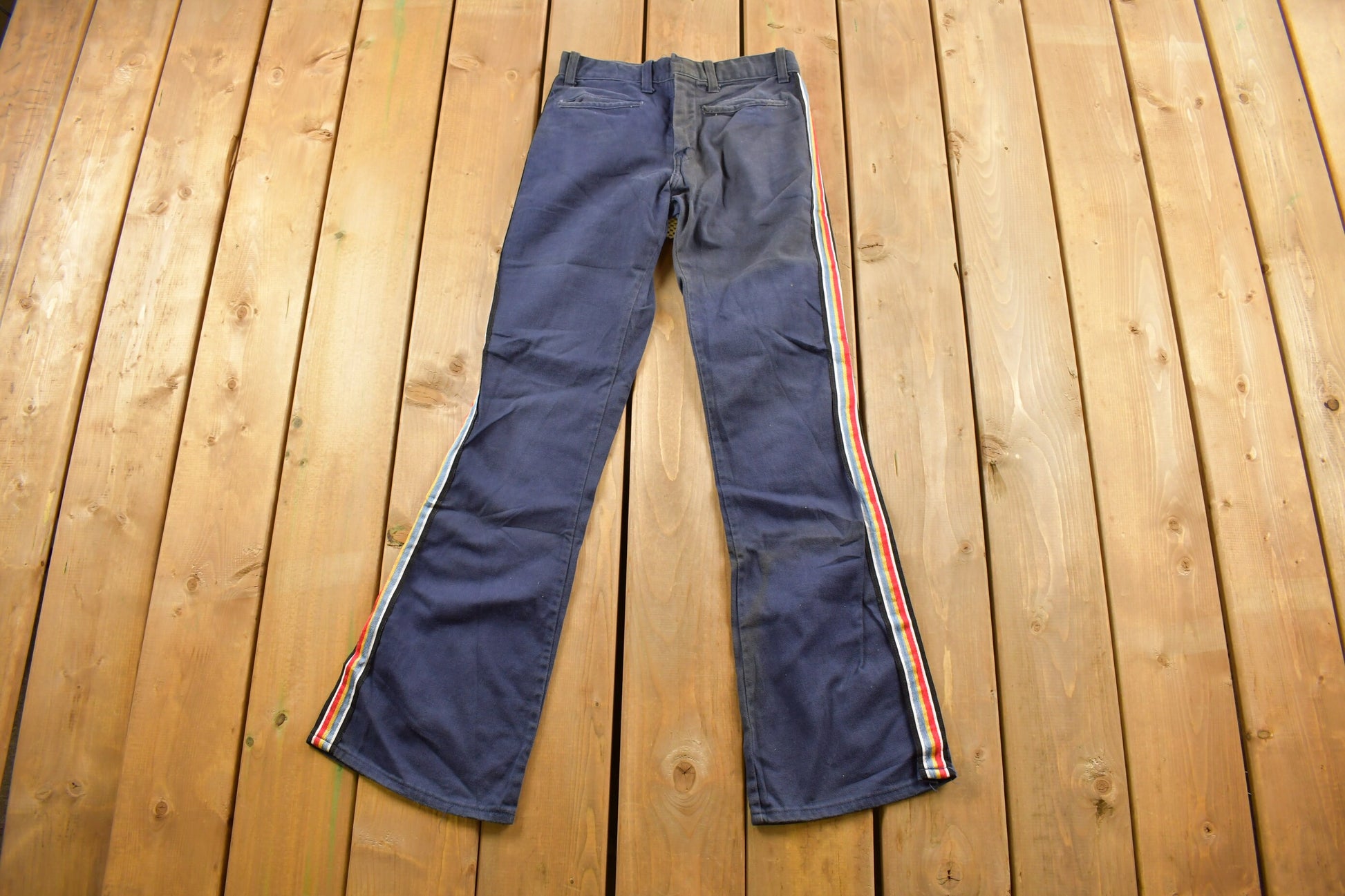 Vintage 1970s Male Slacks Jeans Bell Bottom Trousers Size 27 x 30