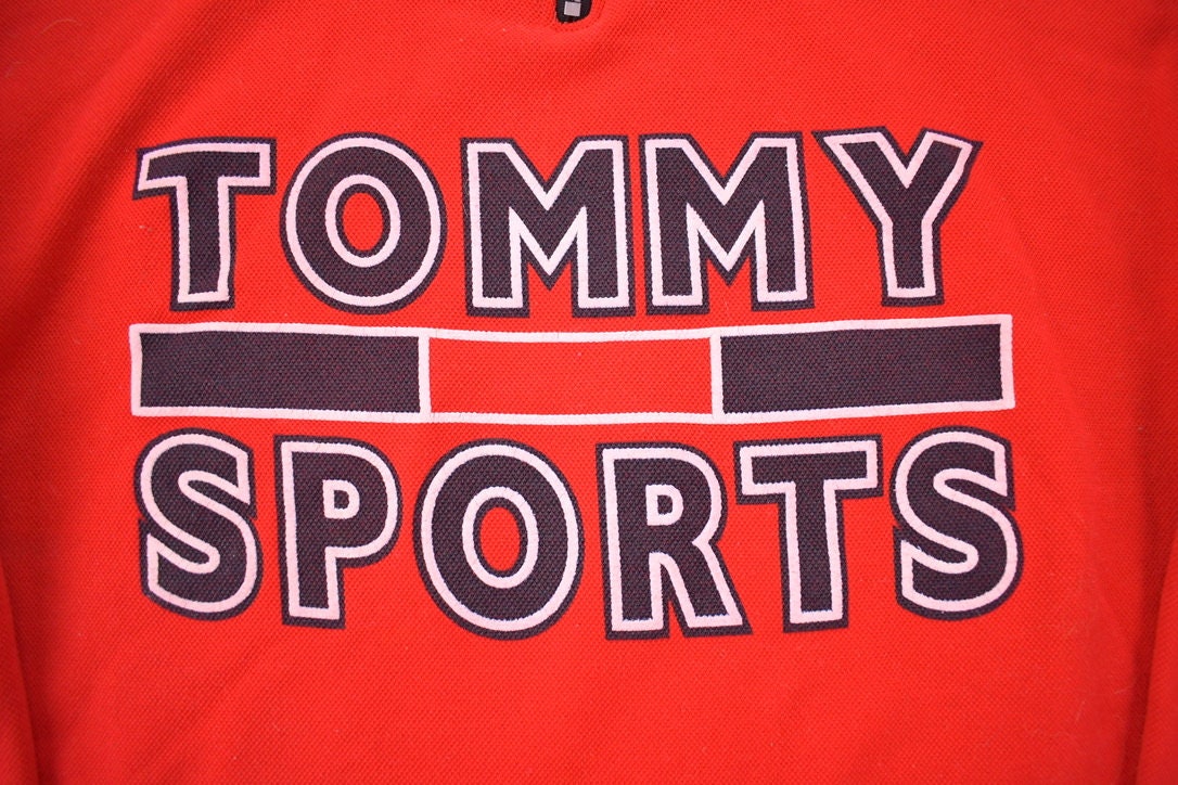 Vintage 1990s Tommy Sports Quarter Zip Fleece Sweater