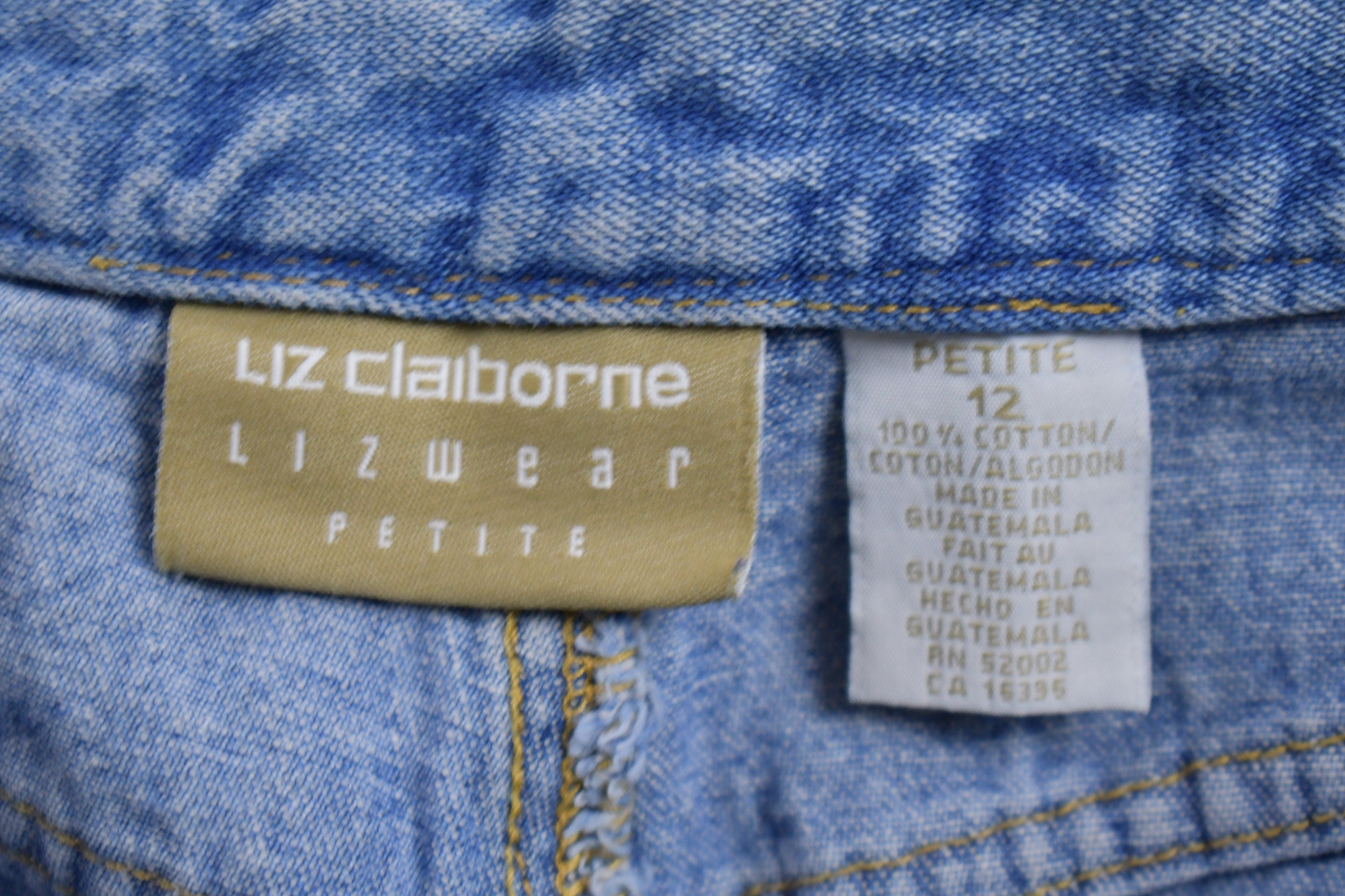 Vintage 1990s Liz Claiborne Denim Skirt Size 28
