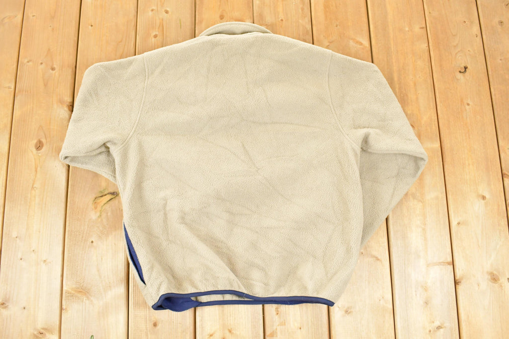 Vintage 1990s LL Bean Fleece Outdoorsman Quarter Zip Sweater Men's M / 90s Winter Sweatshirt / Fleece Hiking Zip up