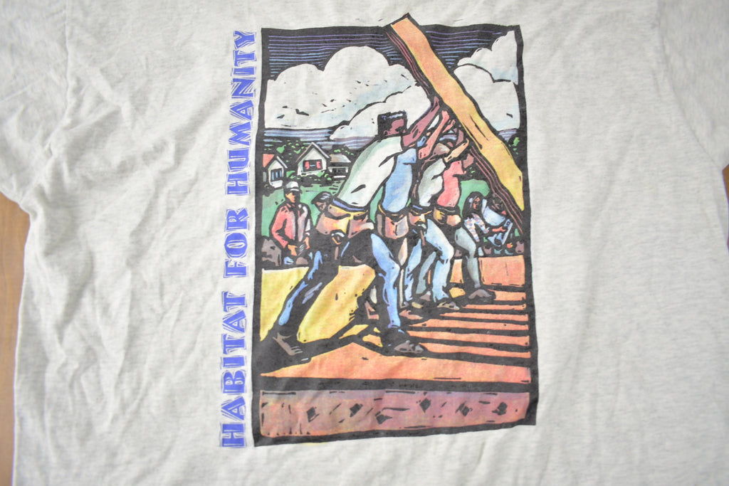 Vintage 1990s Habitat For Humanity Single Stitch Graphic T Shirt Made In USA