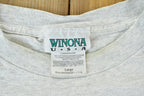 Vintage 1990s Black Wolf Lodge Single Stitch T-Shirt