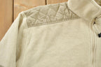 Vintage 1990s GEAR Fishing Theme Embroidered Quarter Zip Fleece Sweater