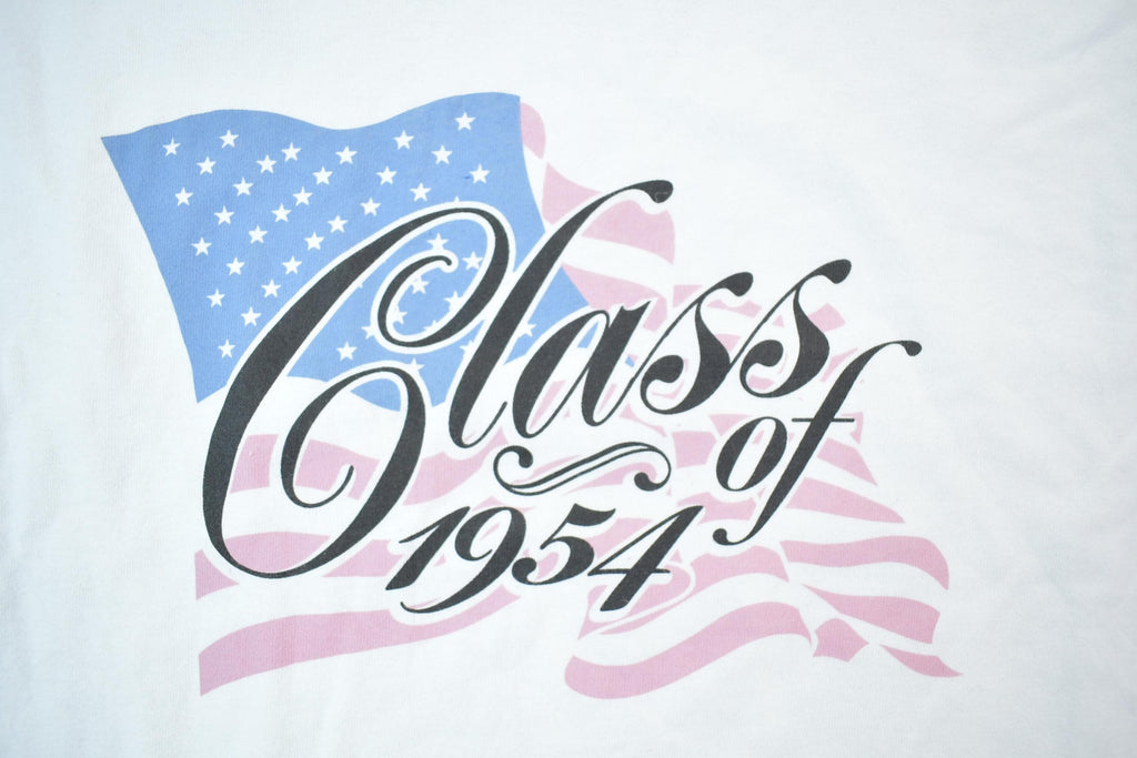 Vintage 1990s Class Of 1954 Moravia High School Souvenir T-Shirt