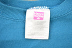 Vintage 1990s Blank Bright Blue Crewneck Sweatshirt /