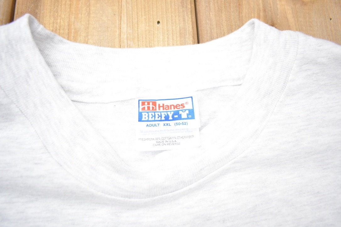 Vintage 1990s NFL Hanes Player Programs Graphic T-Shirt