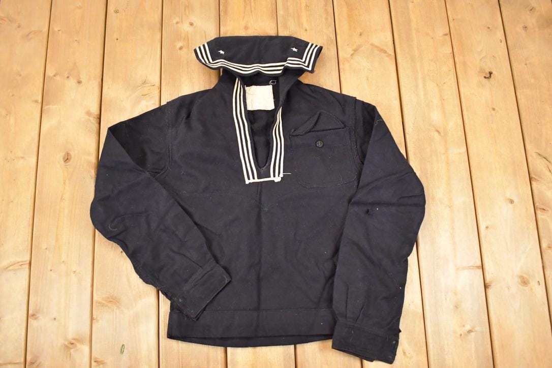 Vintage 1940s Navy Sweatshirt Mens S