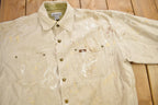 Vintage 1990s Heavy Weight Carhartt Paint Splattered Button Up Shirt
