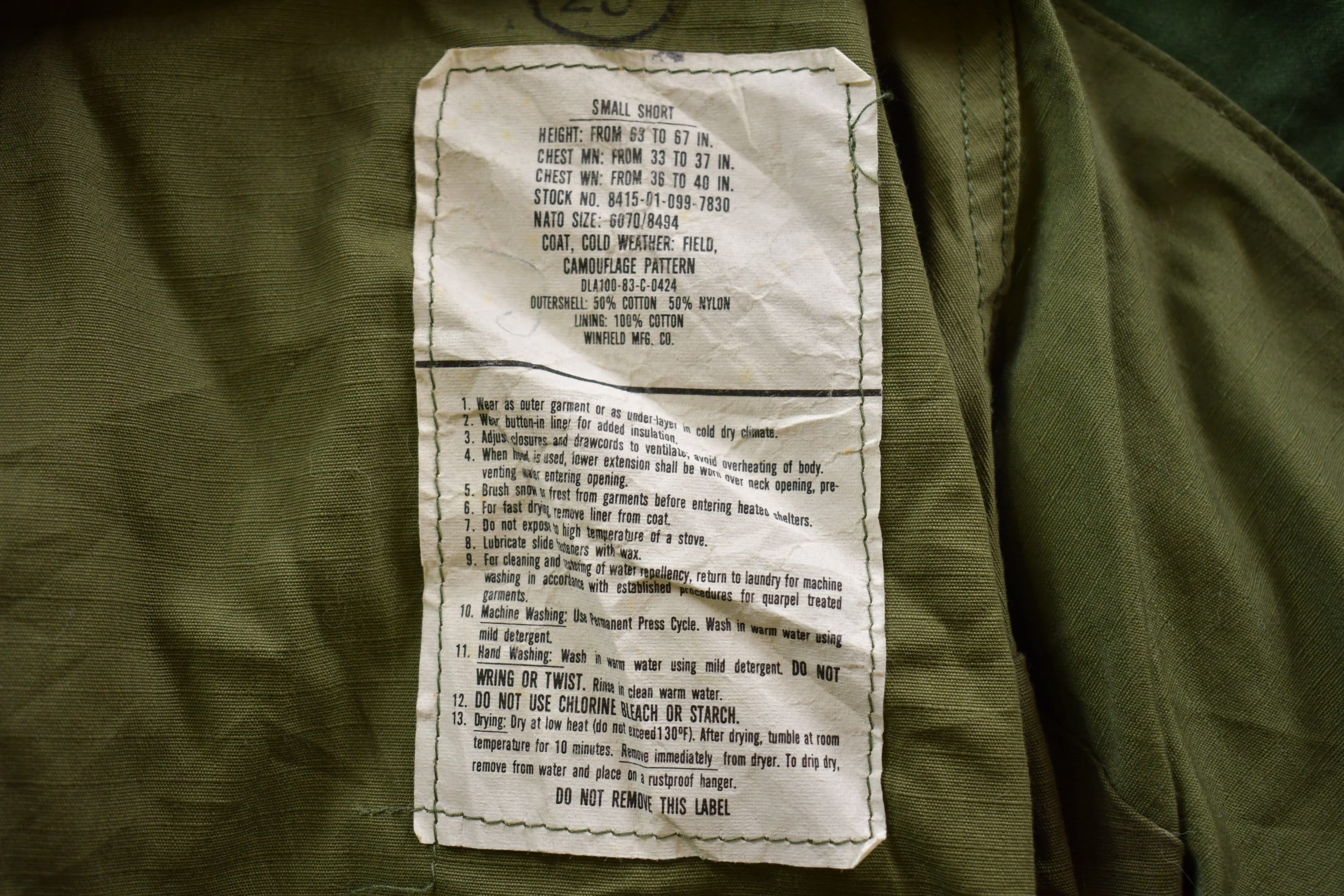 Vintage 1983 Woodland Camouflage Military Jacket