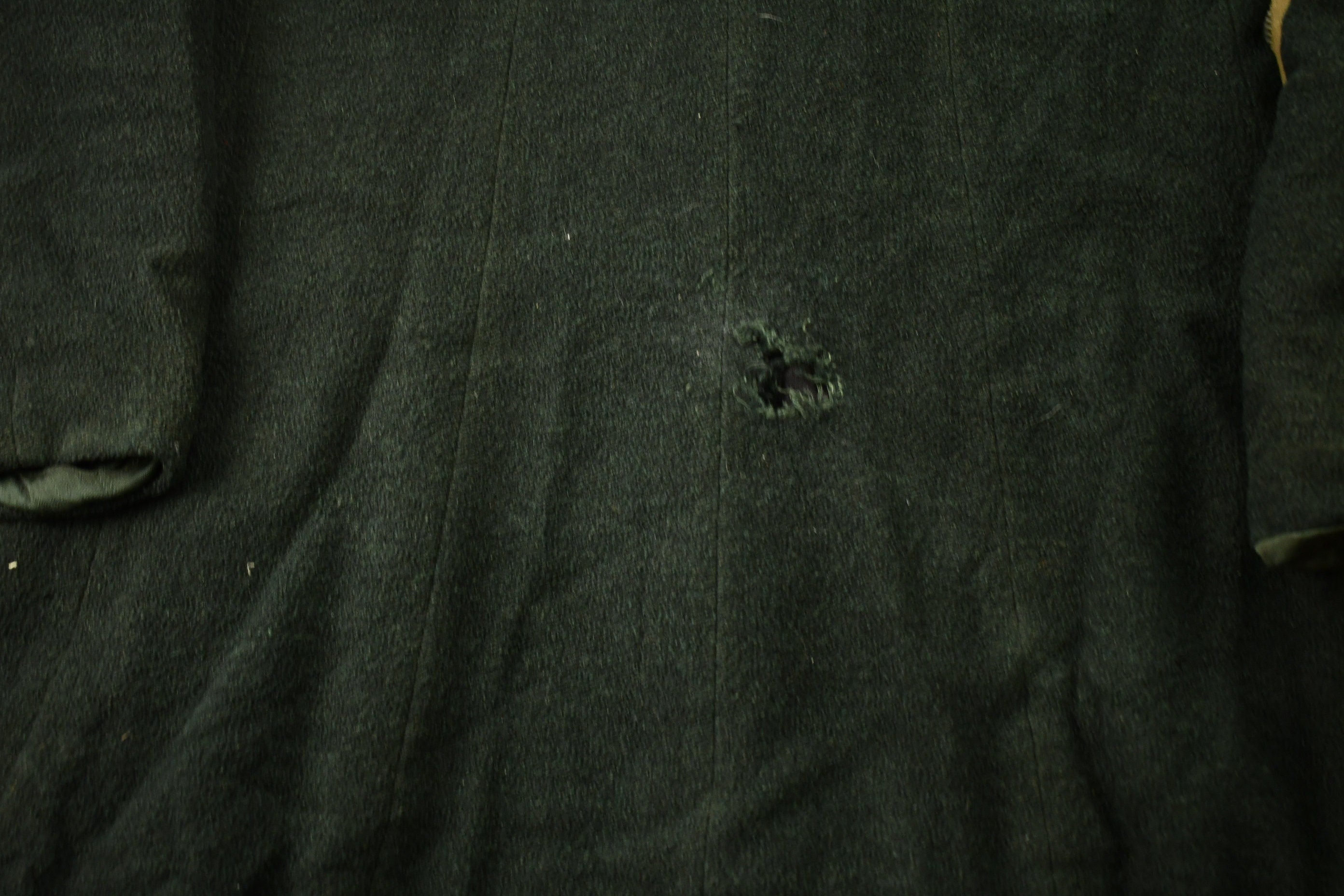 Vintage 1940s Wool Union Made Trecnh Coat