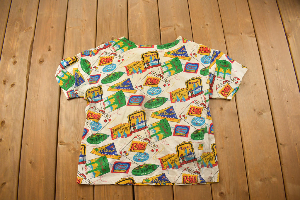 Vintage 1990s Westbound Travel All Over Print Graphic T Shirt