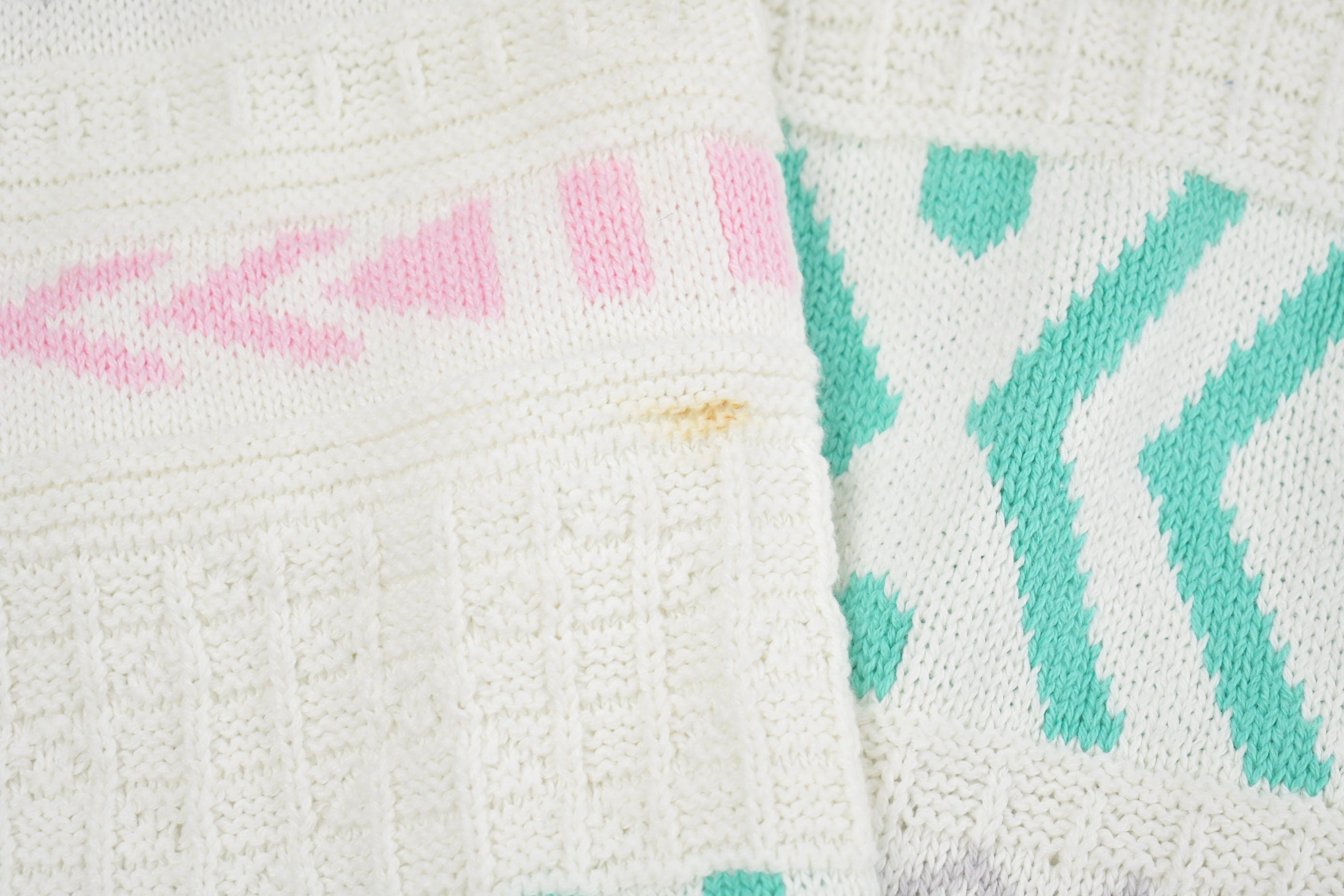 Vintage 1980s Pastel Knit Crewneck Sweater