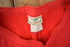 Vintage 1990s LL Bean Henley Thermal Sweatshirt Made In USA