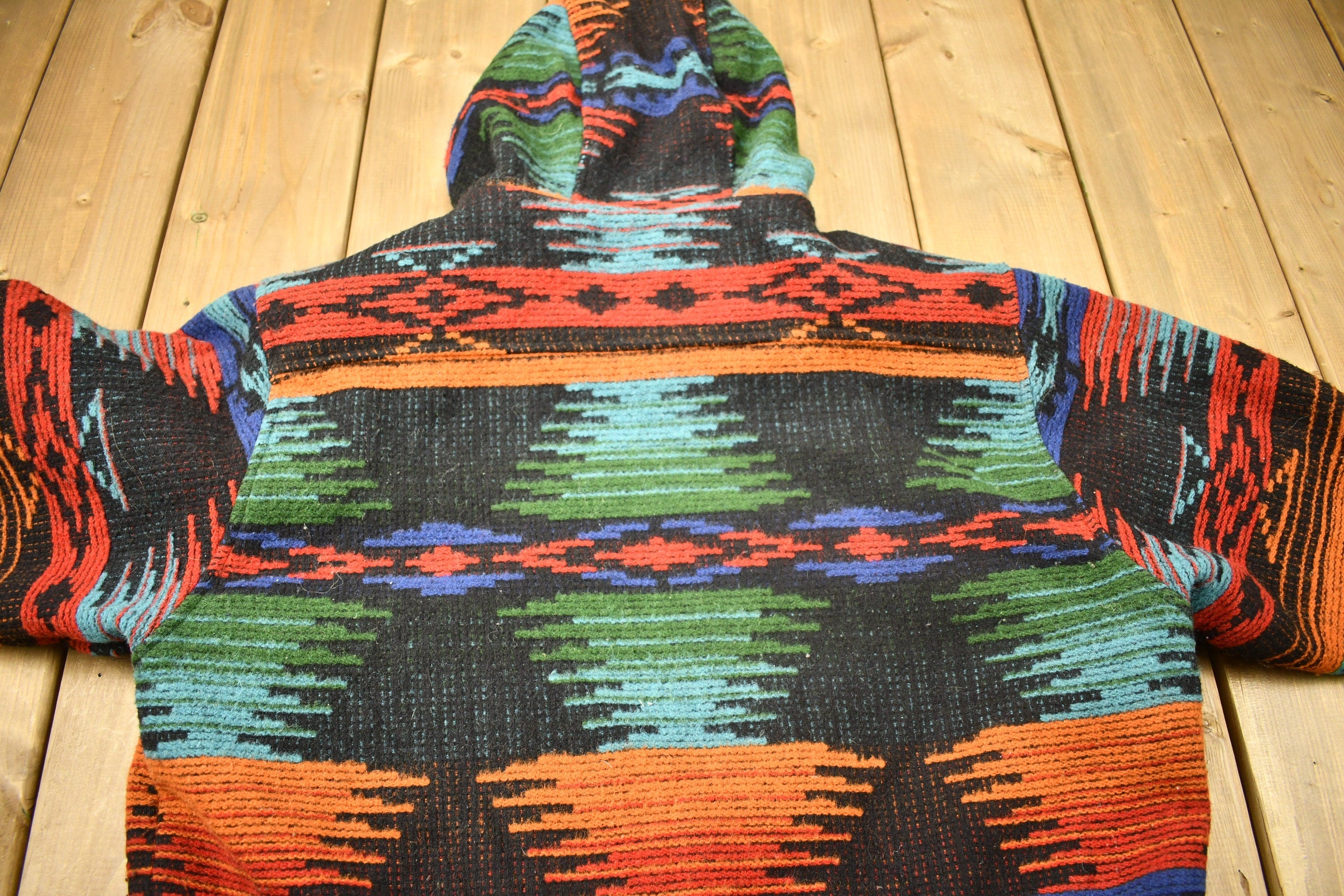 Vintage 1990s Woolrich Aztec Pattern Wool Shell Jacket