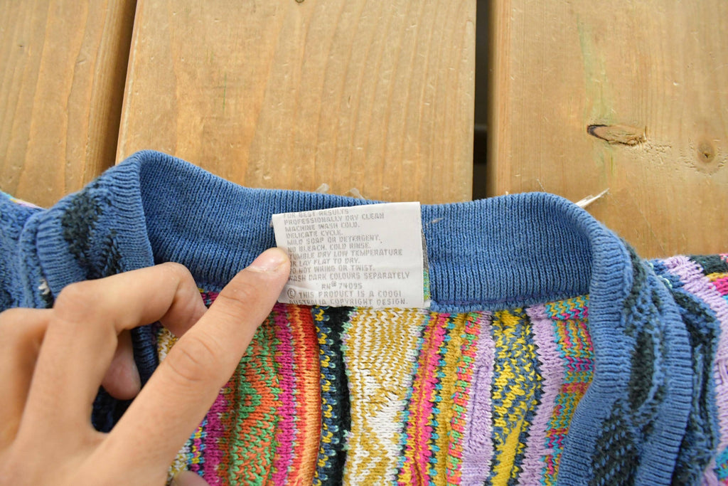 Vintage Coogi Australia 3D Cable Knit Cardigan Sweater Men's Small