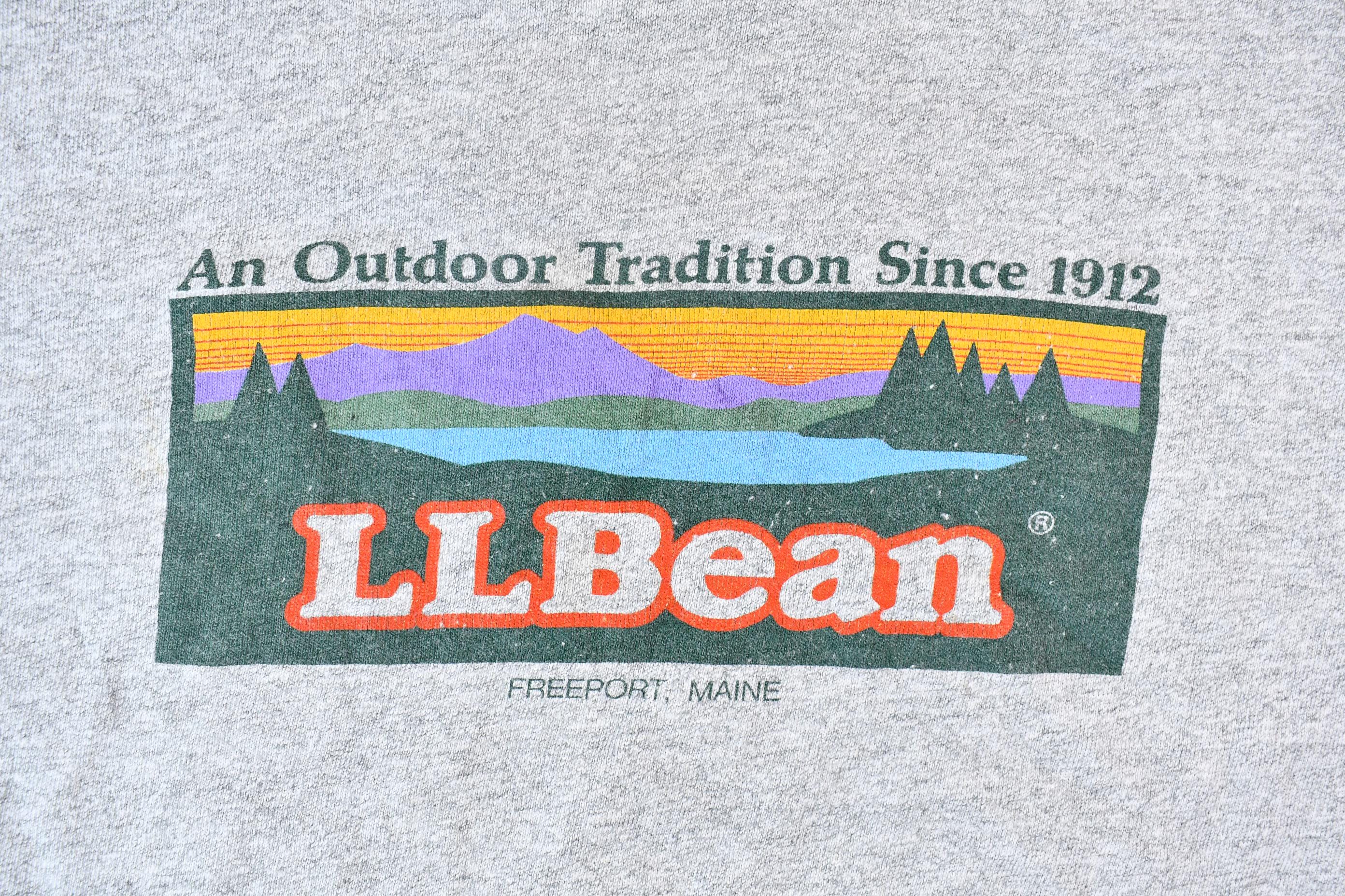 Vintage 1990s L.L. Bean Logo Freeport Maine Single Stitch Graphic T-Shirt