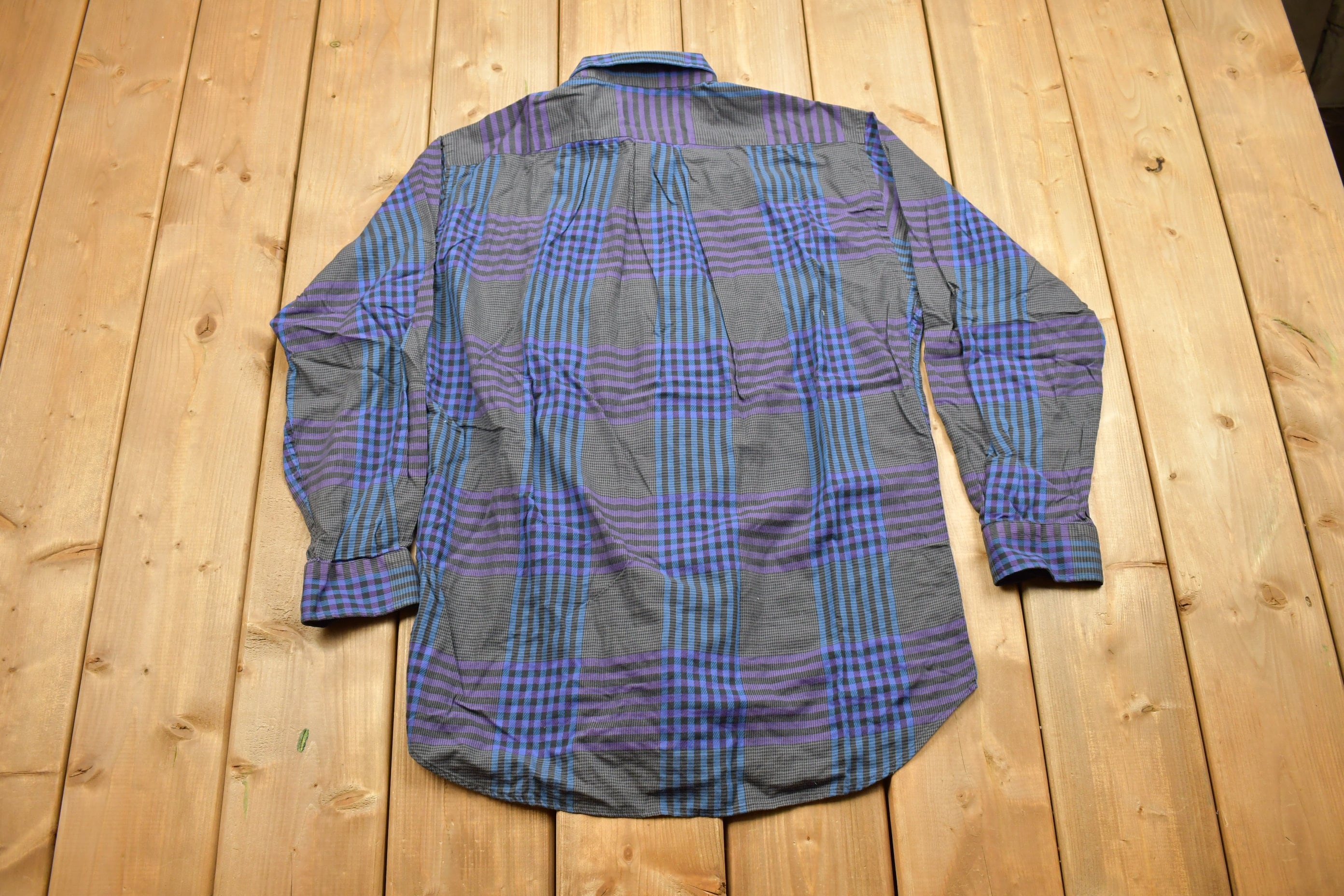 Vintage 1990s Harry Rosen Button Up Plaid Shirt