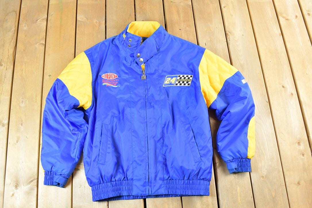 Vintage 1990s Nutmeg Jeff Gordon 24 Nascar Embroidered Racing Jacket