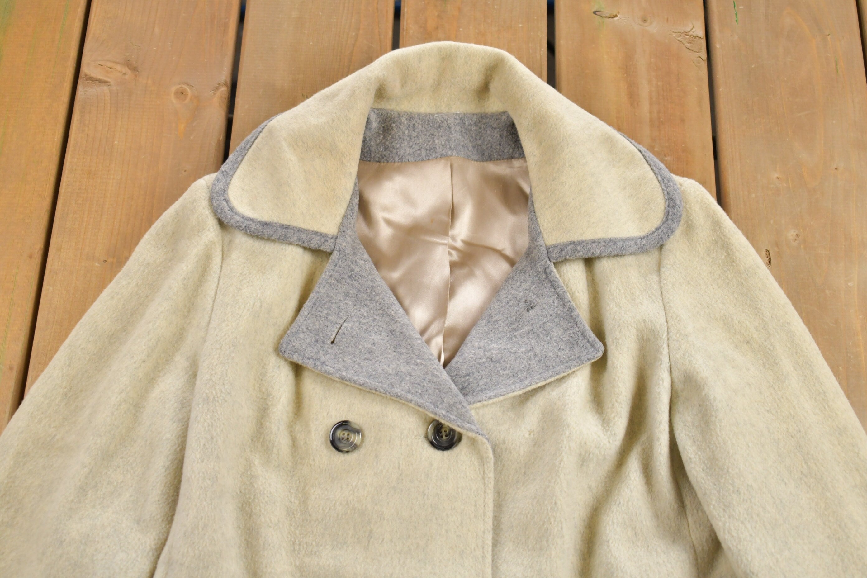 Vintage 1960s Betty Rose Wool Full Length Coat