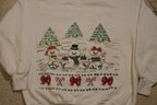 Vintage 1990s Christmas Crewneck Sweater , 90s Holiday Crewneck , Cartoon , Winter Wear , Festive Graphic , Candy Cane