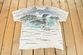 Vintage 1990s Loon All Over Print Nature Distressed T-Shirt Men's XL