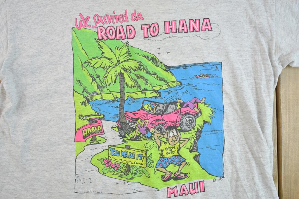 Vintage 1990s Maui Road To Hana Souvenir T-Shirt