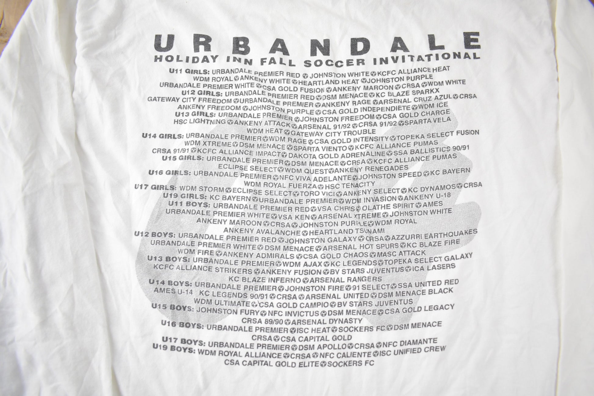 Vintage 2004 Urbandale Soccer Souvenir Travel T Shirt Made In USA