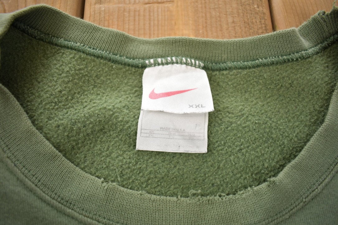 Vintage 1990s Forrest Green Nike Crewneck Sweatshirt