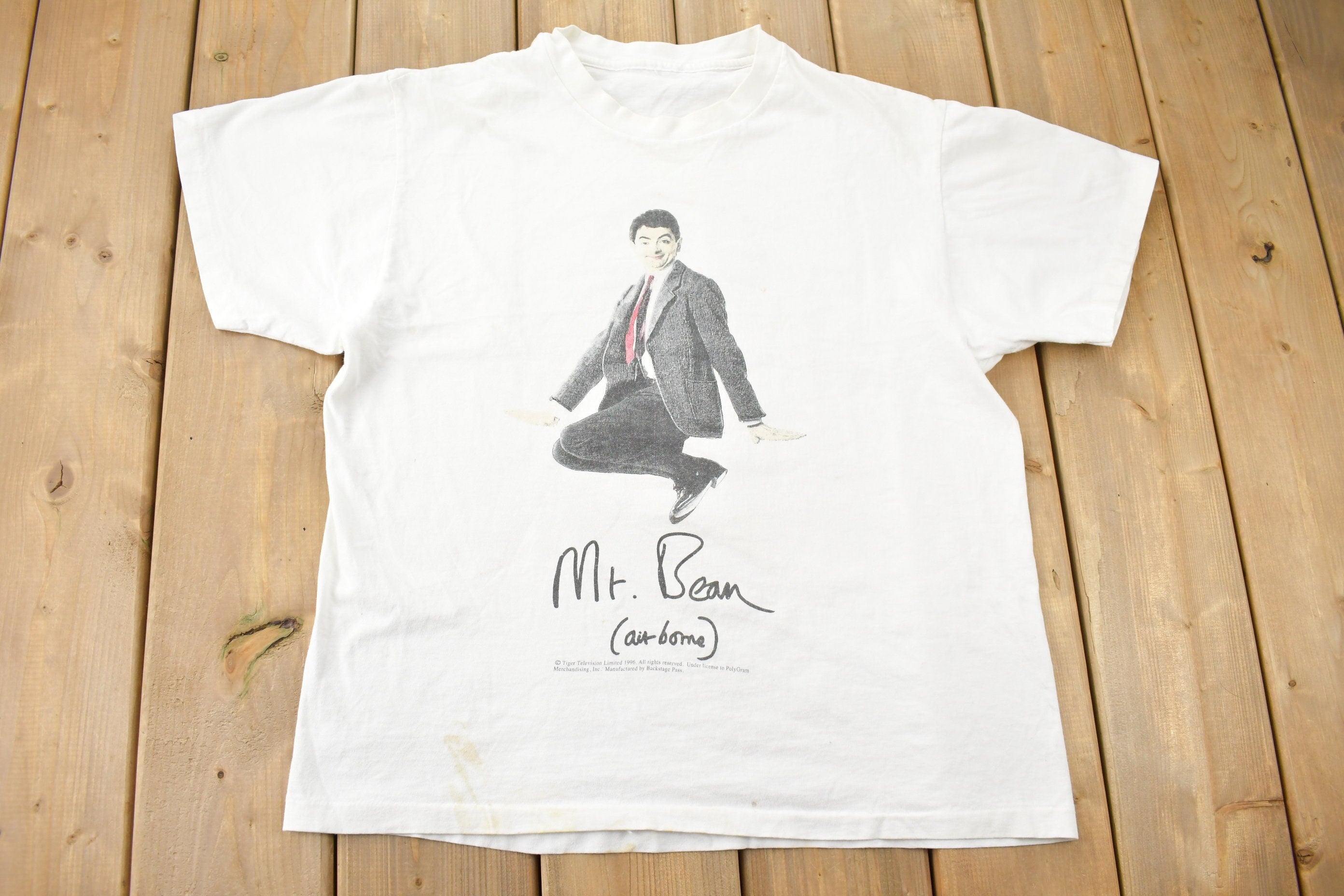 Vintage 1996 Mr Bean Airborne TV Promo T-shirt