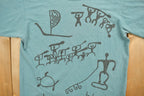 Vintage 1990s Tribal Ocean Themed Graphic T-Shirt  Beach  Retro Style  Made In USA  90s Graphic Tee  Casual Wear  Abstract