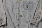 Vintage 1990s Cute Art Embroidered Button Up Shirt