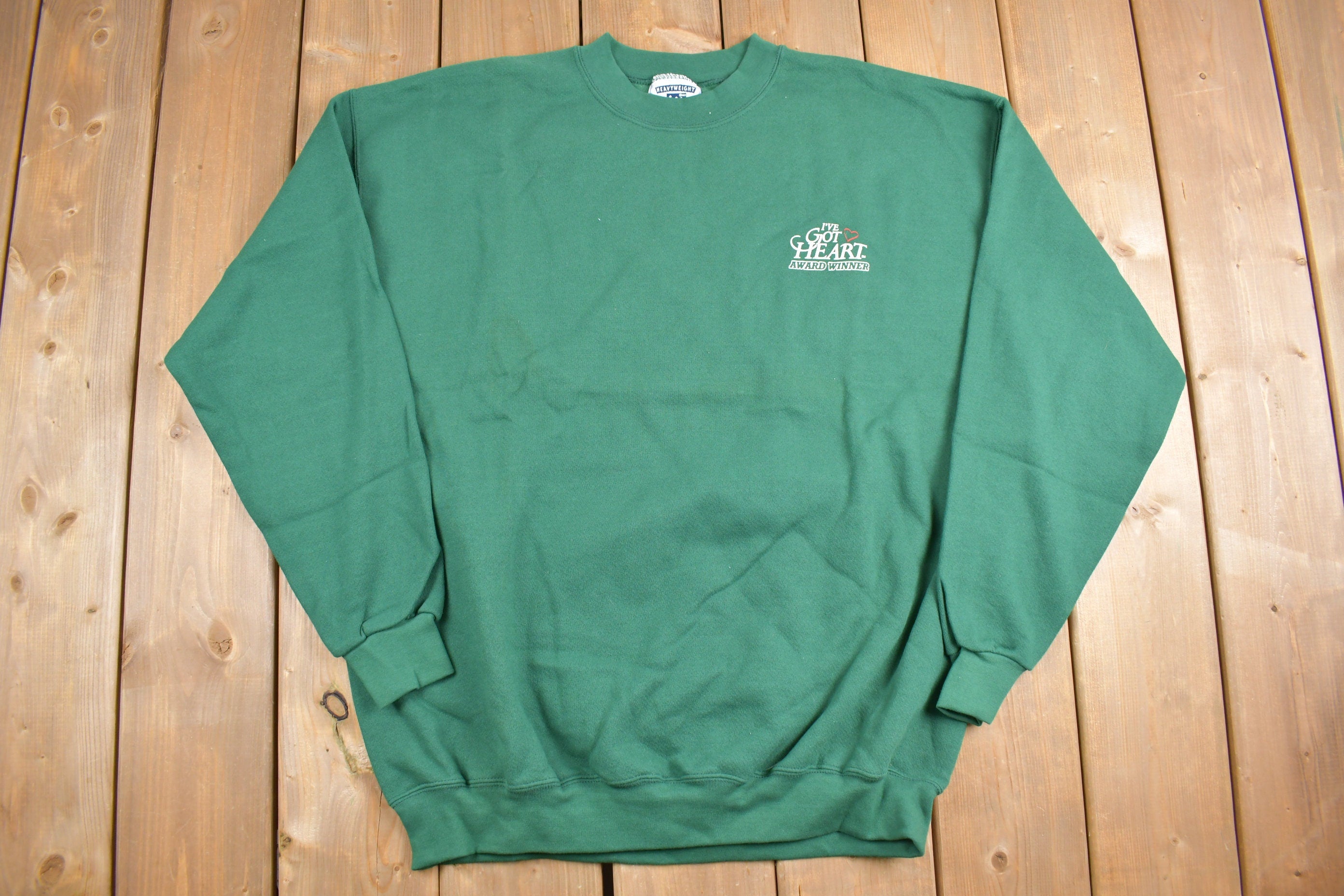 Vintage 1990s I've Got Heart Award Winner Graphic Crewneck Sweatshirt