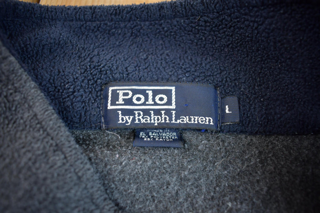 Vintage 1990s Polo Ralph Lauren Embroidered Fleece Sweater