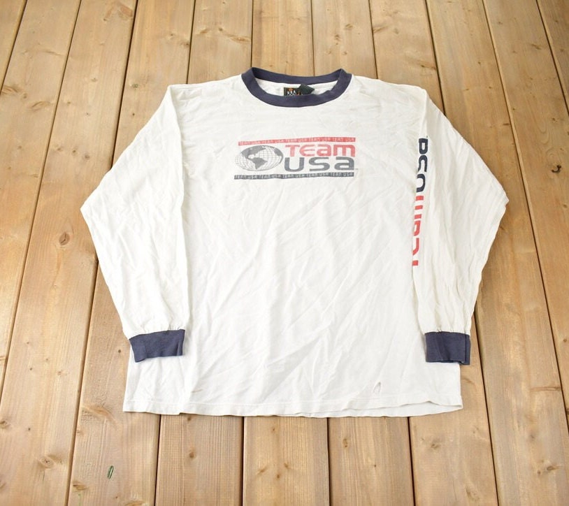 Vintage 1990s Team USA Olympics Graphic T Shirt Made In USA