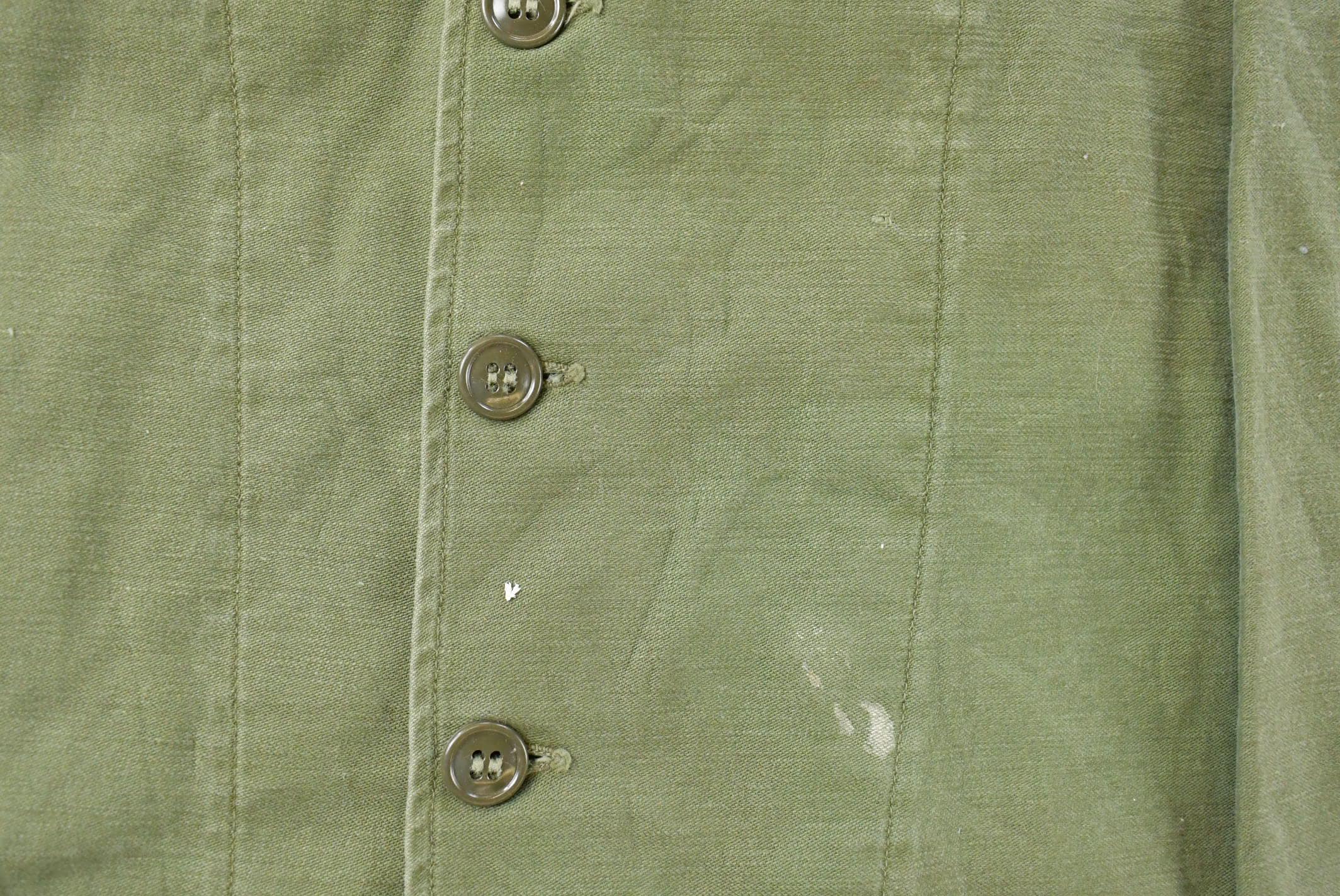Vintage 1960s OG-107 Military Sateen Shirt Men's M