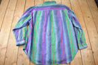 Vintage 1990s Silenzio Button Up Striped Shirt