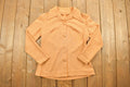 Vintage 1960s Orange Gingham Full Button-Up