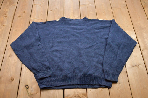 Vintage 1990s Knitted Argyle Crewneck Sweater