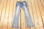 Vintage Deadstock Y2K Grace In LA Bedazzled Low Rise Jeans Women's Size 27 x 31