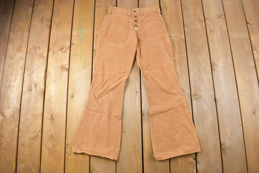 Vintage 1970s Plusbottoms Flared Bell Bottom Trousers Size 24 x 28